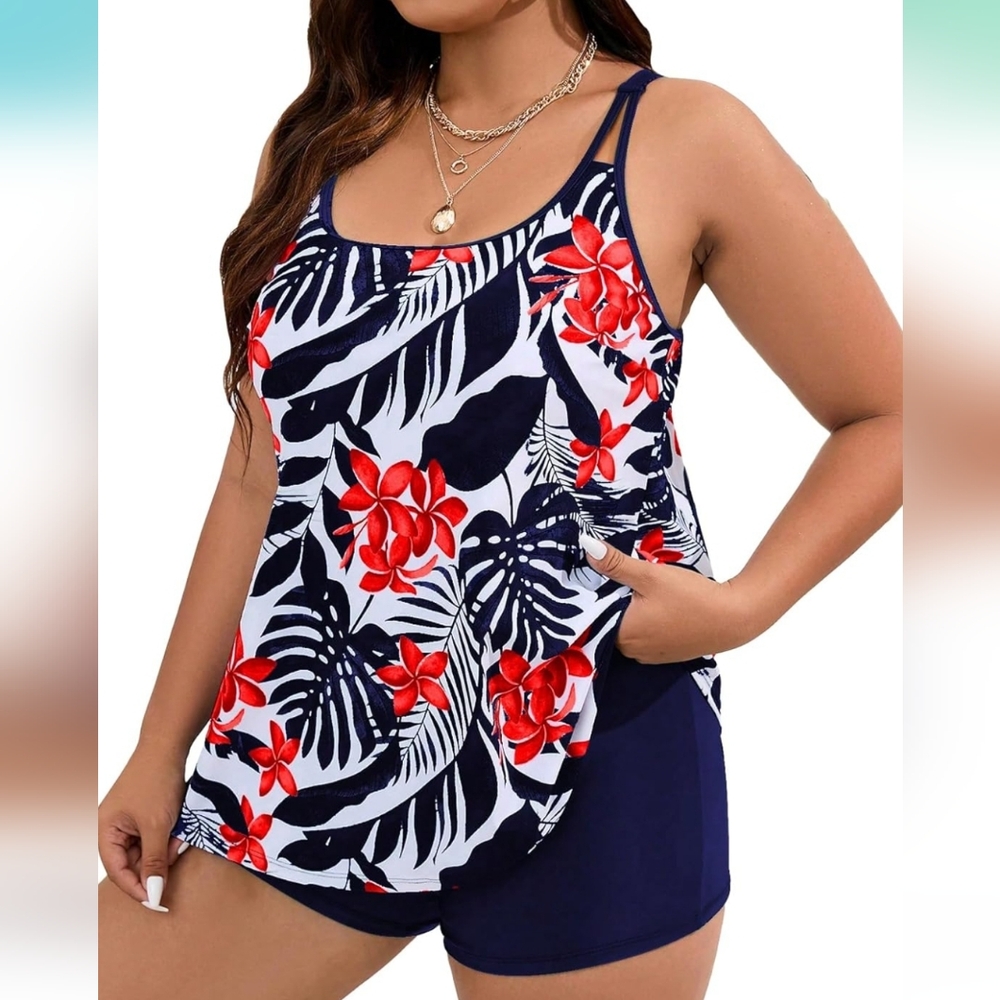 PLUS SIZE Tankini Swimsuit - Picture 3 of 7